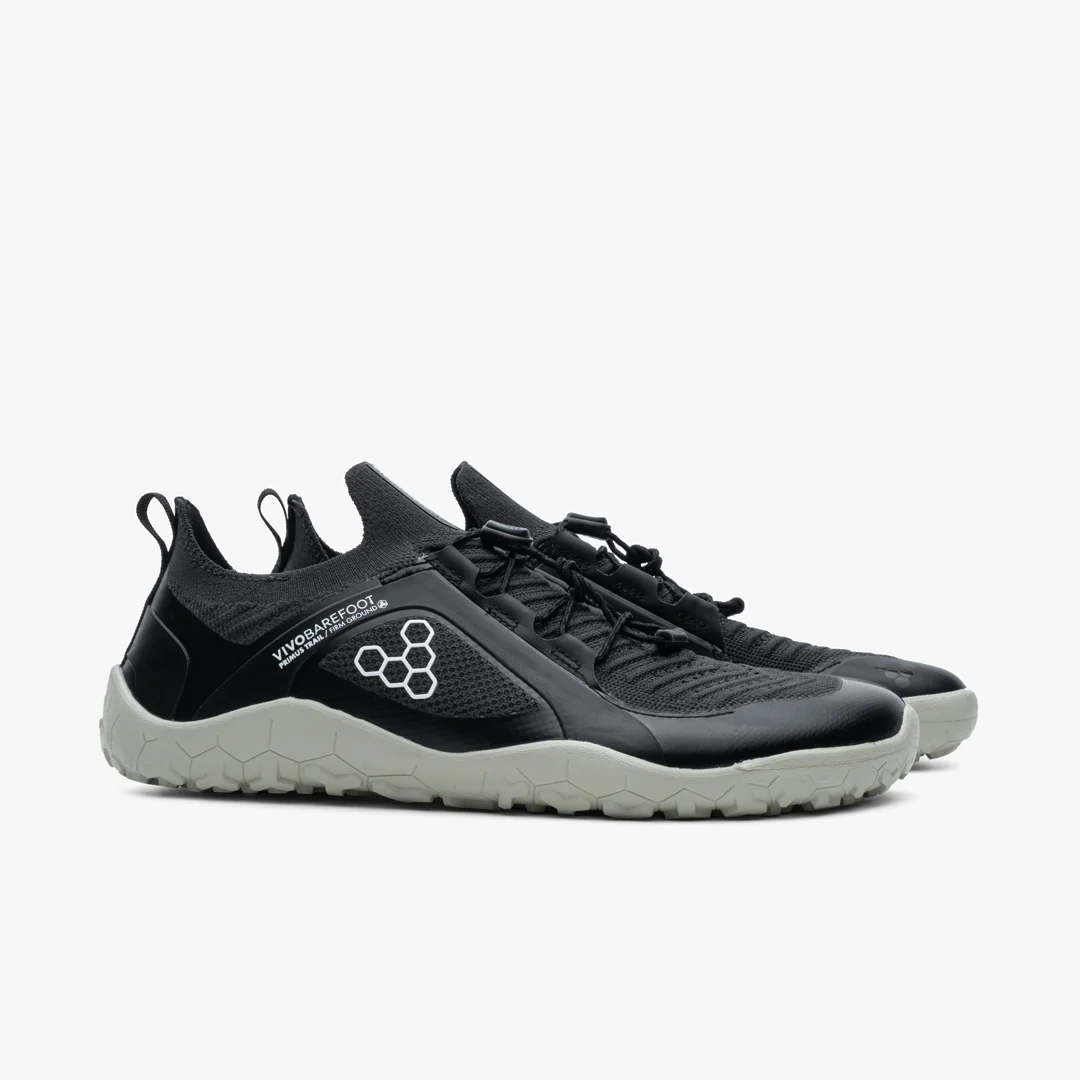 Vivobarefoot Women's Primus Trail Knit FG - Obsidian/Pelican - Image 3